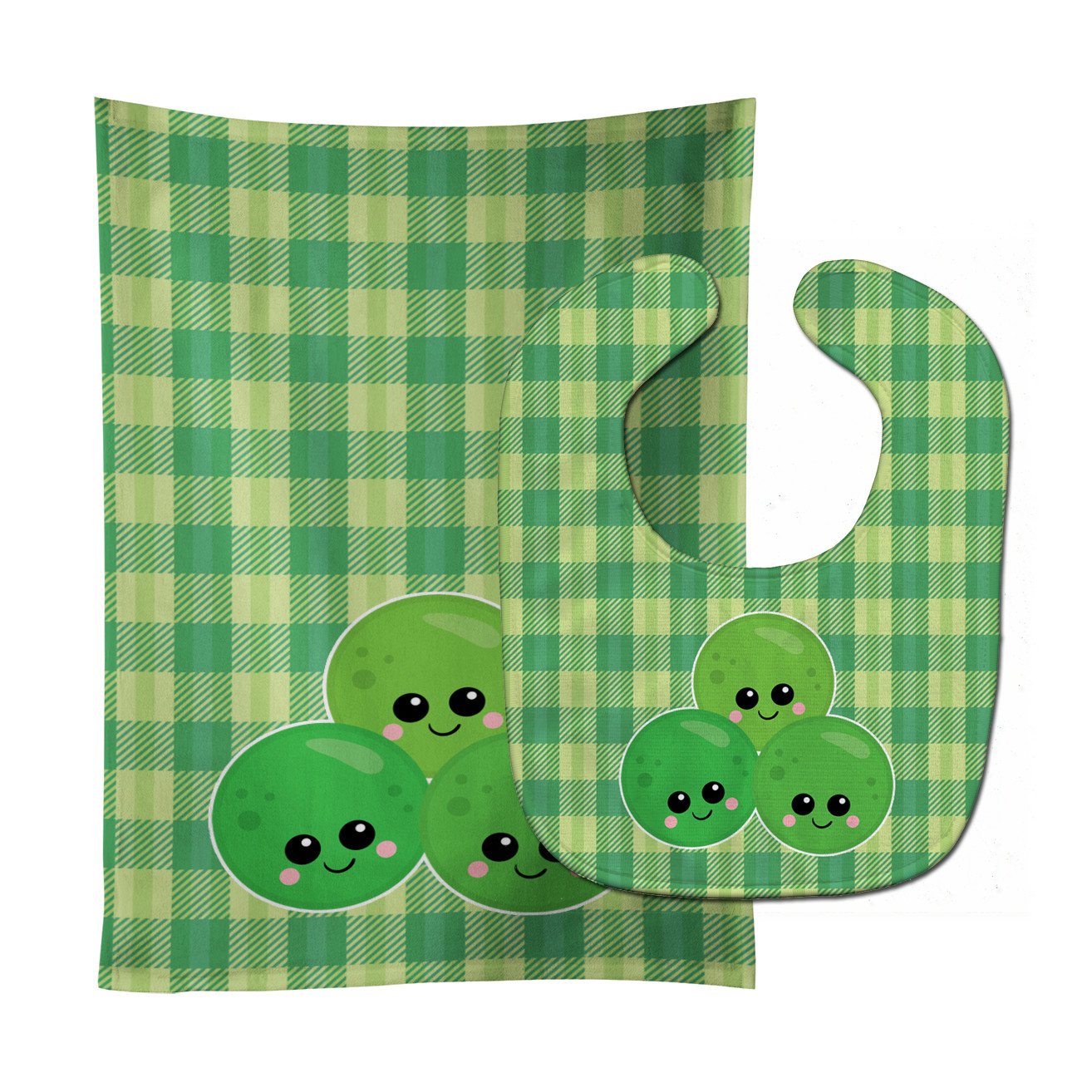 Three Peas Baby Bib & Burp Cloth BB6890STBU
